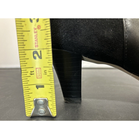 Cole Haan Womens Slip On Block Heel Pointed Toe Booties Black Leather Size 7.5B - Picture 8 of 11